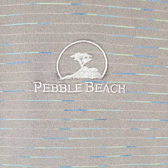 Men's Gray Pebble Beach Dry Luke Short Sleeve XXL Polo Golf Shirt - Picture 1 of 6